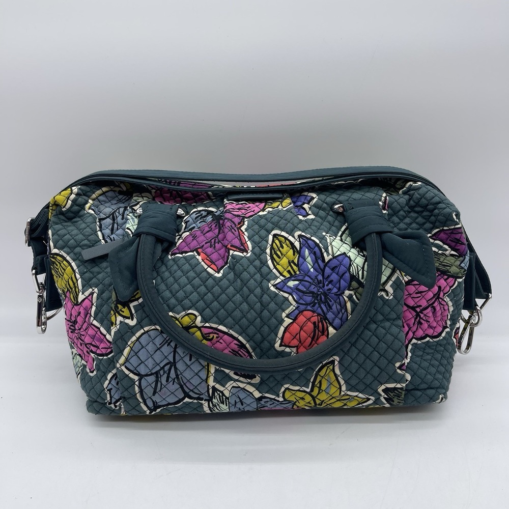 Vera Bradley Falling Flowers Multi-Strap Duffel Bag 21605-112 Quilted Tote Bag